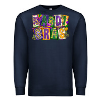 Navy mardi  gras Premium Sweatshirt - CowGirlArtShop