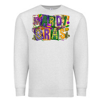 Oatmeal Heather mardi  gras Premium Sweatshirt - CowGirlArtShop