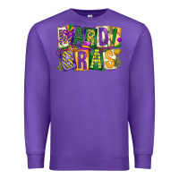 Purple mardi  gras Premium Sweatshirt - CowGirlArtShop