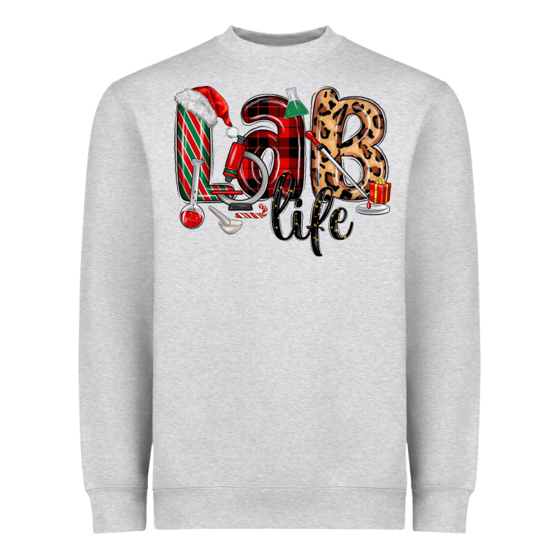 Lab Life Christmas Heavyweight Sweatshirt by MaliasSmallBusiness | Teevron