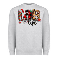 Heather Grey lab life christmas Heavyweight Sweatshirt - MaliasSmallBusiness