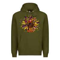 Army Green mardi gras sunflower Premium Hoodie - CowGirlArtShop