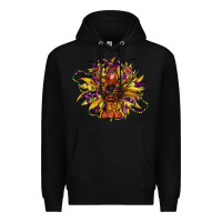 Black mardi gras sunflower Premium Hoodie - CowGirlArtShop