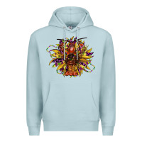 Blue Mist mardi gras sunflower Premium Hoodie - CowGirlArtShop