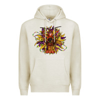Oatmeal Heather mardi gras sunflower Premium Hoodie - CowGirlArtShop