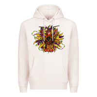Pale Pink mardi gras sunflower Premium Hoodie - CowGirlArtShop