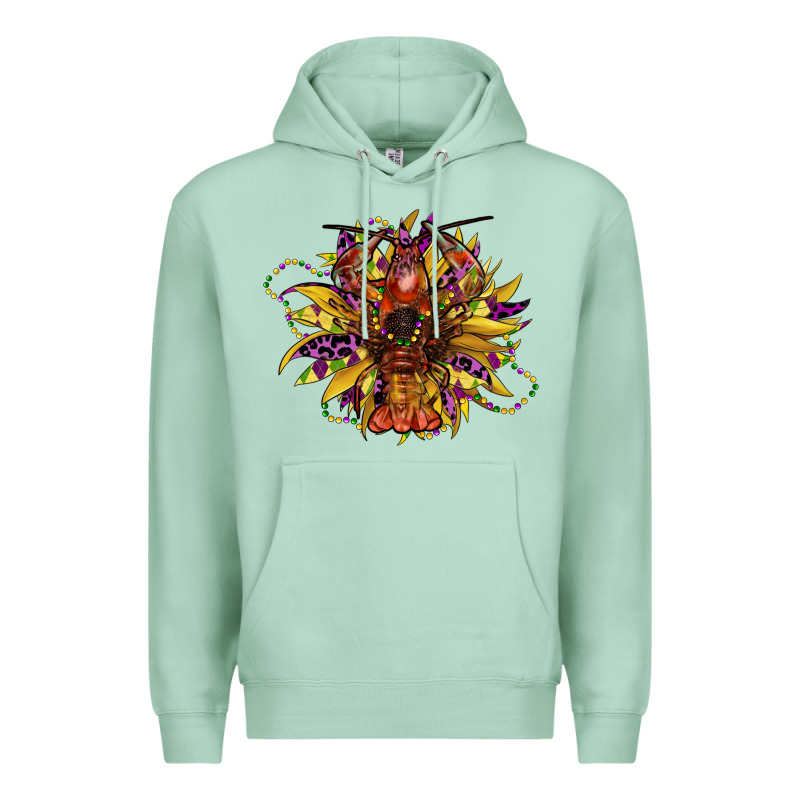 Mardi Gras Sunflower Premium Hoodie by CowGirlArtShop | Teevron