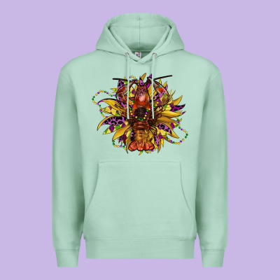 Mardi Gras Sunflower Premium Hoodie Designed By Cowgirlartshop