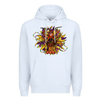 White mardi gras sunflower Premium Hoodie - CowGirlArtShop
