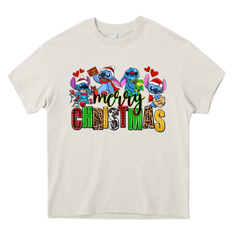 Merry Christmas Stitch Heavy Core Tee by AdoDesignShop | Teevron