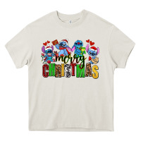 Cream merry christmas stitch Heavy Core Tee - AdoDesignShop