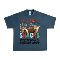 Midnight Navy im just here for the snacks commercials and  halftime show Urban Heavy Tee - MaliasSmallBusiness