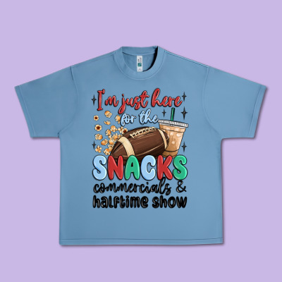 Im Just Here For The Snacks Commercials And  Halftime Show Urban Heavy Tee Designed By Maliassmallbusiness