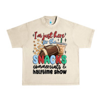 Sandshell im just here for the snacks commercials and  halftime show Urban Heavy Tee - MaliasSmallBusiness