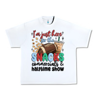 White im just here for the snacks commercials and  halftime show Urban Heavy Tee - MaliasSmallBusiness
