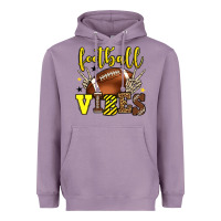 Lavender Football vibes yellow and black team color Heavyweight Hoodie - HowdyJamesFarm