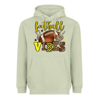 Matcha Football vibes yellow and black team color Heavyweight Hoodie - HowdyJamesFarm