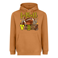 Meerkat Football vibes yellow and black team color Heavyweight Hoodie - HowdyJamesFarm