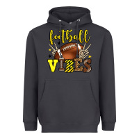 Smoke Football vibes yellow and black team color Heavyweight Hoodie - HowdyJamesFarm