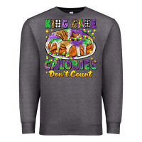 Charcoal Heather king cake calories dont count mardi gras Premium Sweatshirt - CowGirlArtShop
