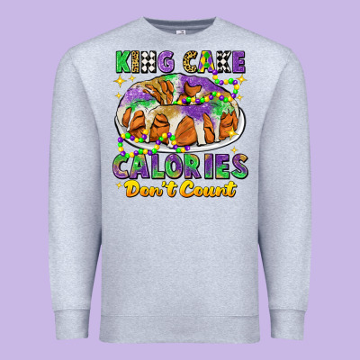 King Cake Calories Dont Count Mardi Gras Premium Sweatshirt Designed By Cowgirlartshop