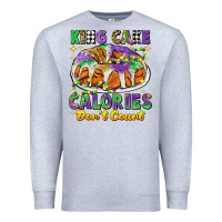 Heather Grey king cake calories dont count mardi gras Premium Sweatshirt - CowGirlArtShop