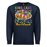Navy king cake calories dont count mardi gras Premium Sweatshirt - CowGirlArtShop