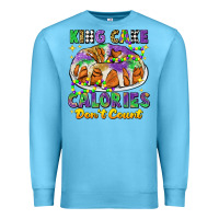 Ocean Blue king cake calories dont count mardi gras Premium Sweatshirt - CowGirlArtShop