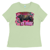 Matcha be mine black angus bull Ladies Tee - RanaPortraitStore