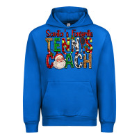 Cobalt Santa's Favorite Tennis Coach For Christmas Urban Hoodie - FaDigitalArtStudio