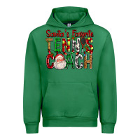 Emerald Santa's Favorite Tennis Coach For Christmas Urban Hoodie - FaDigitalArtStudio