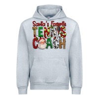 Heather Grey Santa's Favorite Tennis Coach For Christmas Urban Hoodie - FaDigitalArtStudio