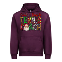 Mauve Wine Santa's Favorite Tennis Coach For Christmas Urban Hoodie - FaDigitalArtStudio