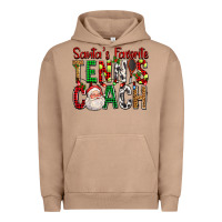 Pigment Burro Santa's Favorite Tennis Coach For Christmas Urban Hoodie - FaDigitalArtStudio