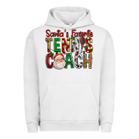 Pigment Lunar Rock Santa's Favorite Tennis Coach For Christmas Urban Hoodie - FaDigitalArtStudio