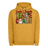 Pigment Peanut Butter Santa's Favorite Tennis Coach For Christmas Urban Hoodie - FaDigitalArtStudio
