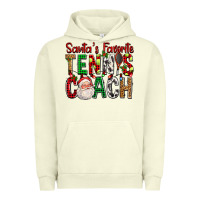 Pigment Pistachio Santa's Favorite Tennis Coach For Christmas Urban Hoodie - FaDigitalArtStudio