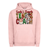 Pigment Salmon Santa's Favorite Tennis Coach For Christmas Urban Hoodie - FaDigitalArtStudio