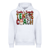White Santa's Favorite Tennis Coach For Christmas Urban Hoodie - FaDigitalArtStudio