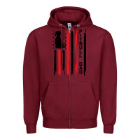 Burgundy Pitbull Dad Zipper Hoodie - Bettercallsaul