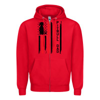 Red Pitbull Dad Zipper Hoodie - Bettercallsaul