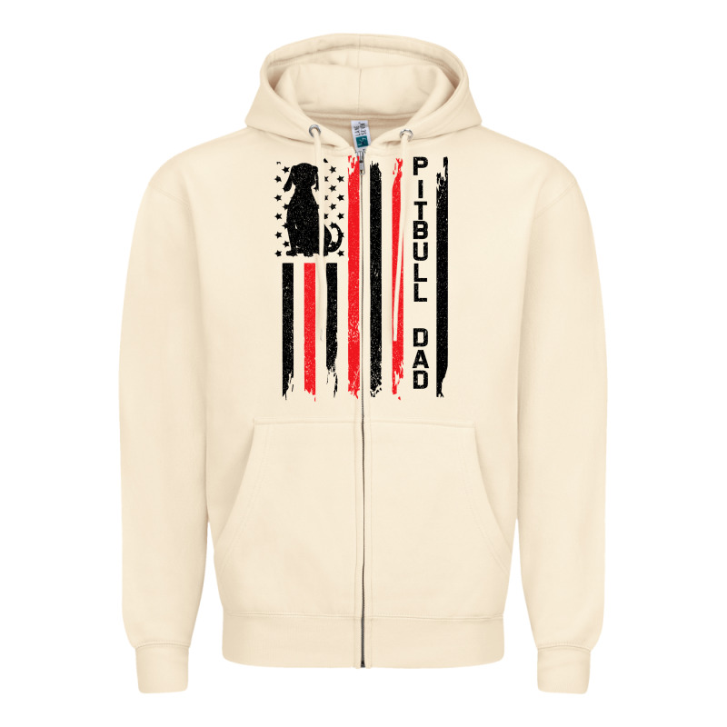 Pitbull Dad Zipper Hoodie by Bettercallsaul | Teevron