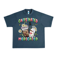 Midnight Navy caffeinated and medicated Urban Heavy Tee - MaliasSmallBusiness