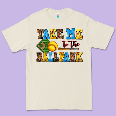 Take Me To The Ballpark Softball Premium Tee Designed By Adodesignshop