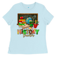 Baby Blue history teacher Ladies Tee - AdoDesignShop