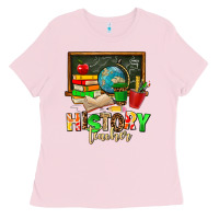 Bubblegum Pink history teacher Ladies Tee - AdoDesignShop
