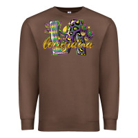 Chestnut louisiana leopard mardi gras 12 inches 300 dpi Premium Sweatshirt - CowGirlArtShop