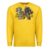 Lemon louisiana leopard mardi gras 12 inches 300 dpi Premium Sweatshirt - CowGirlArtShop