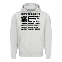 Dove Grey No One Fights Alone Pancreatic Cancer Awareness Zipper Hoodie - Bettercallsaul