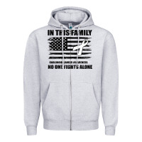 Heather Grey No One Fights Alone Pancreatic Cancer Awareness Zipper Hoodie - Bettercallsaul